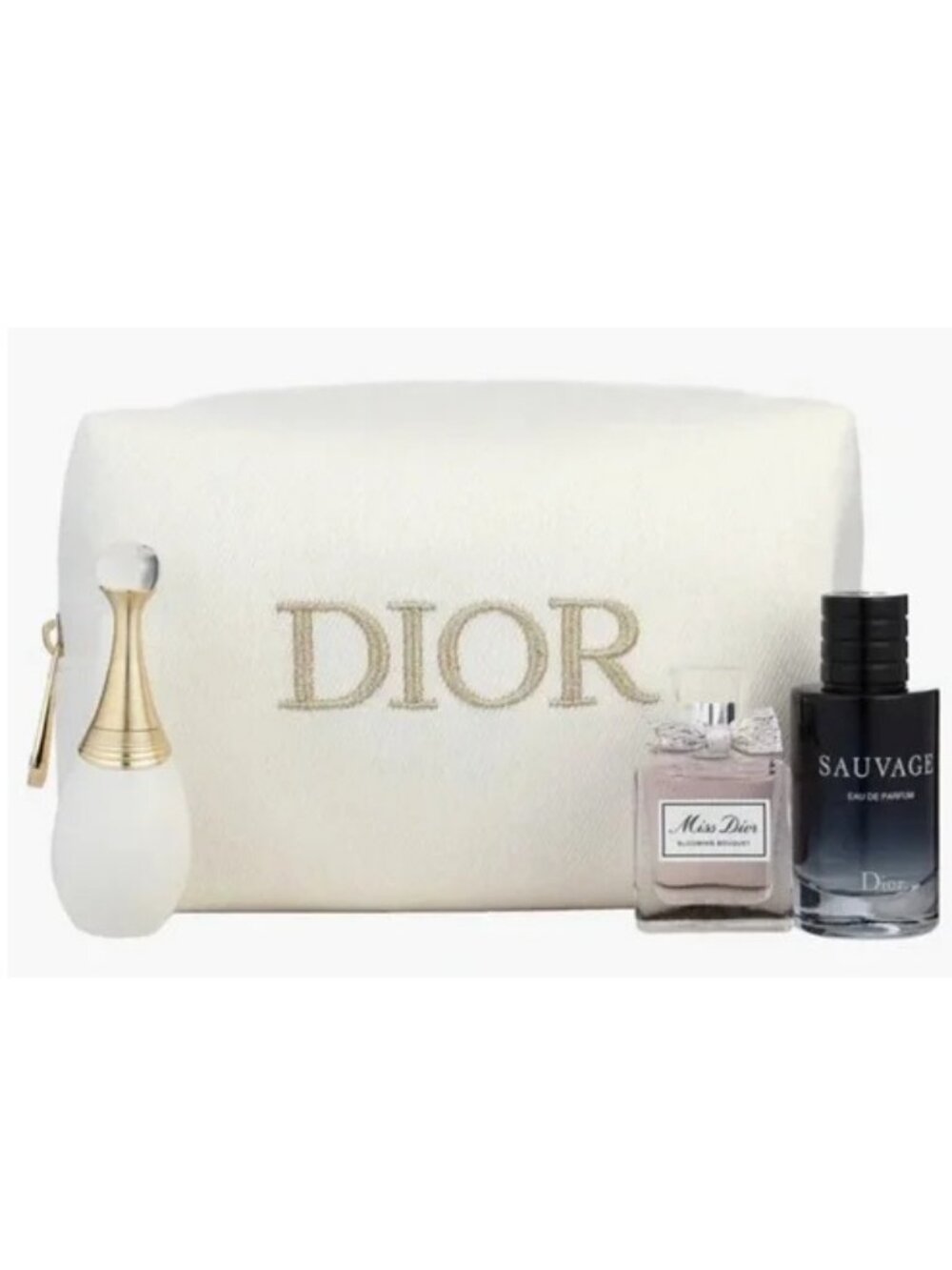 NEW ~ DIOR COSMETIC BAG & 3 DELUXE MINIS